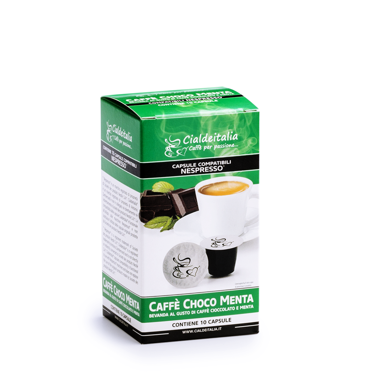 Capsule compatibili Nespresso Caffe' Choco Menta Cialdeitalia - 10pz