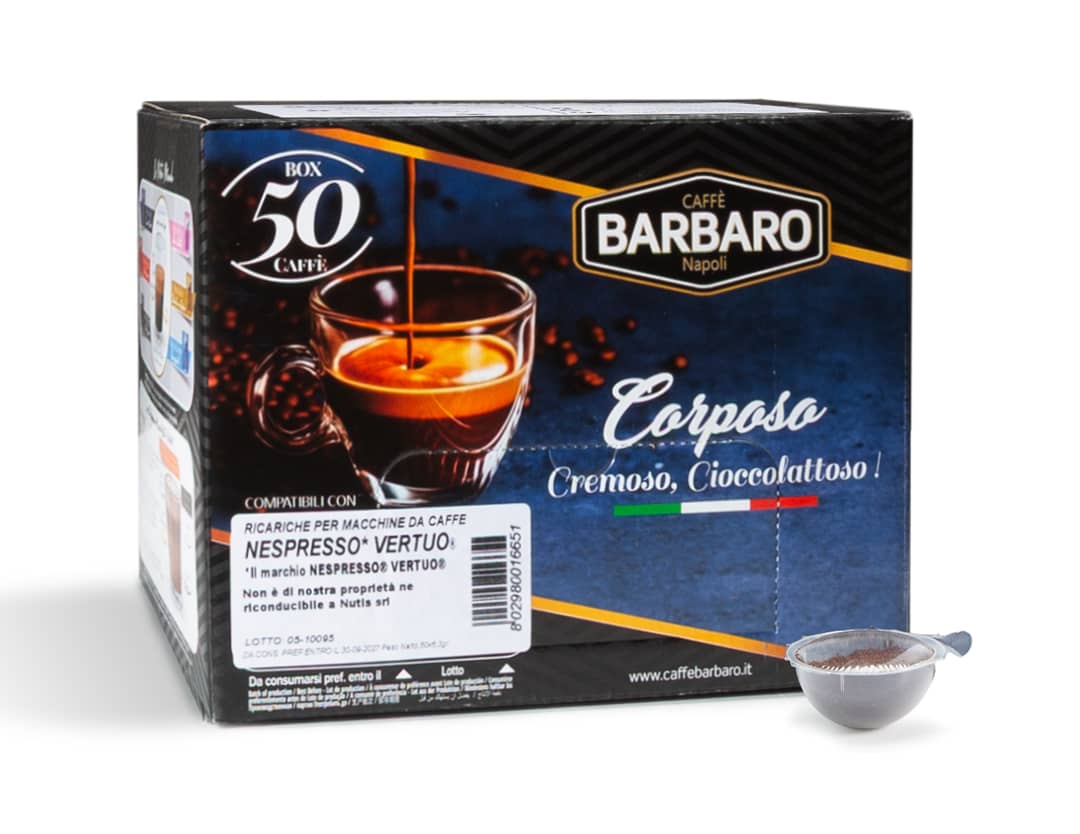 Ricarica Vertuo Miscela Corposa Compatibile Nespresso Vertuo Barbaro