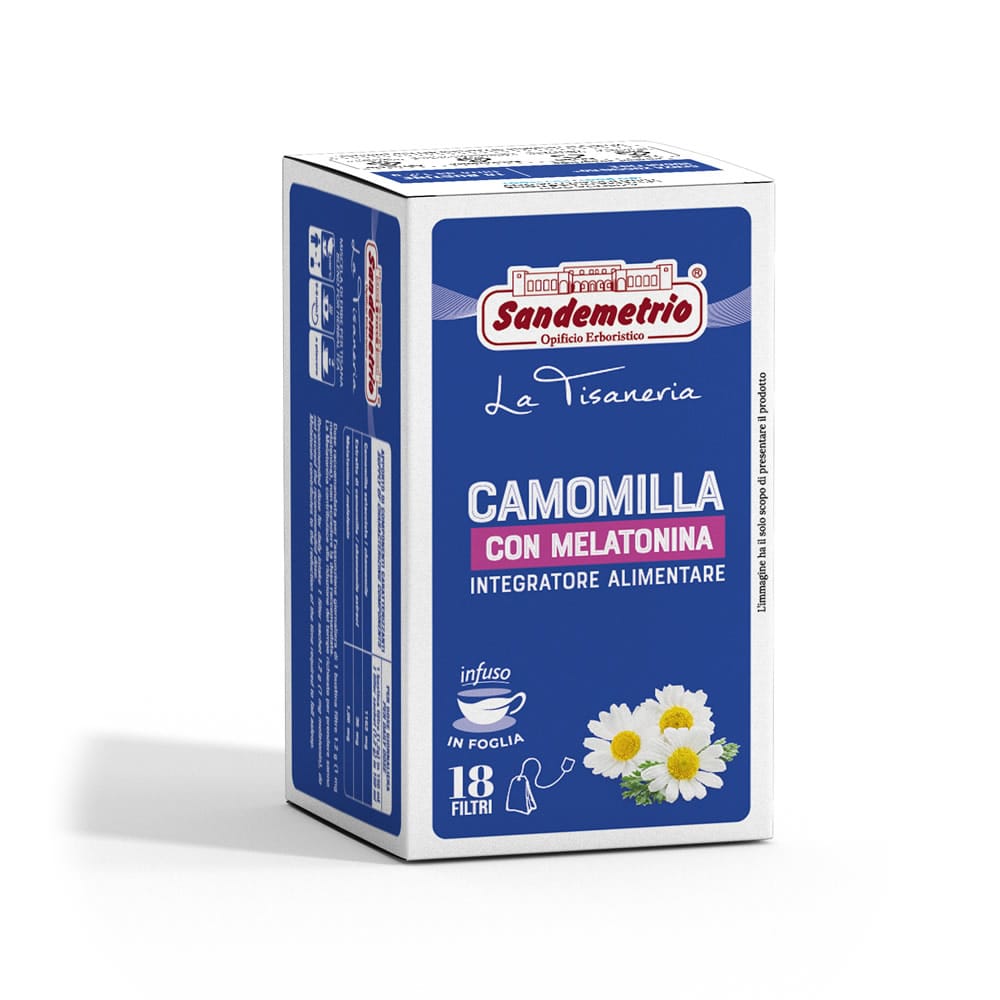 Infuso Camomilla con melatonina - Integratore Alimentare Filtri Sandemetrio