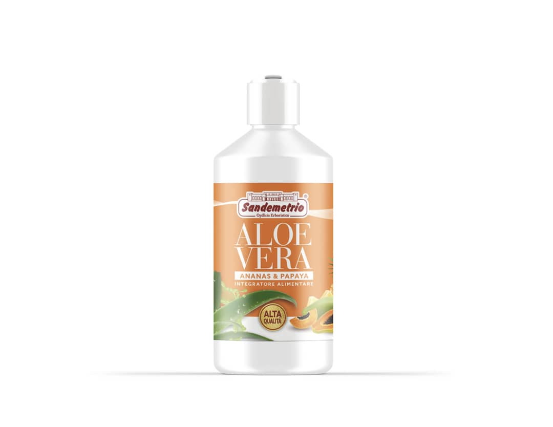 Aloe Vera Ananas e Papaya 1 lt. Integratori Alimentari Sandemetrio