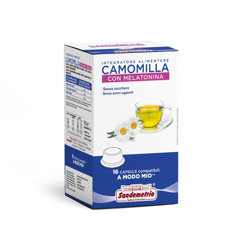 Camomilla con melatonina - Integratore Alimentare Compatibile Lavazza A Modo Mio Sandemetrio