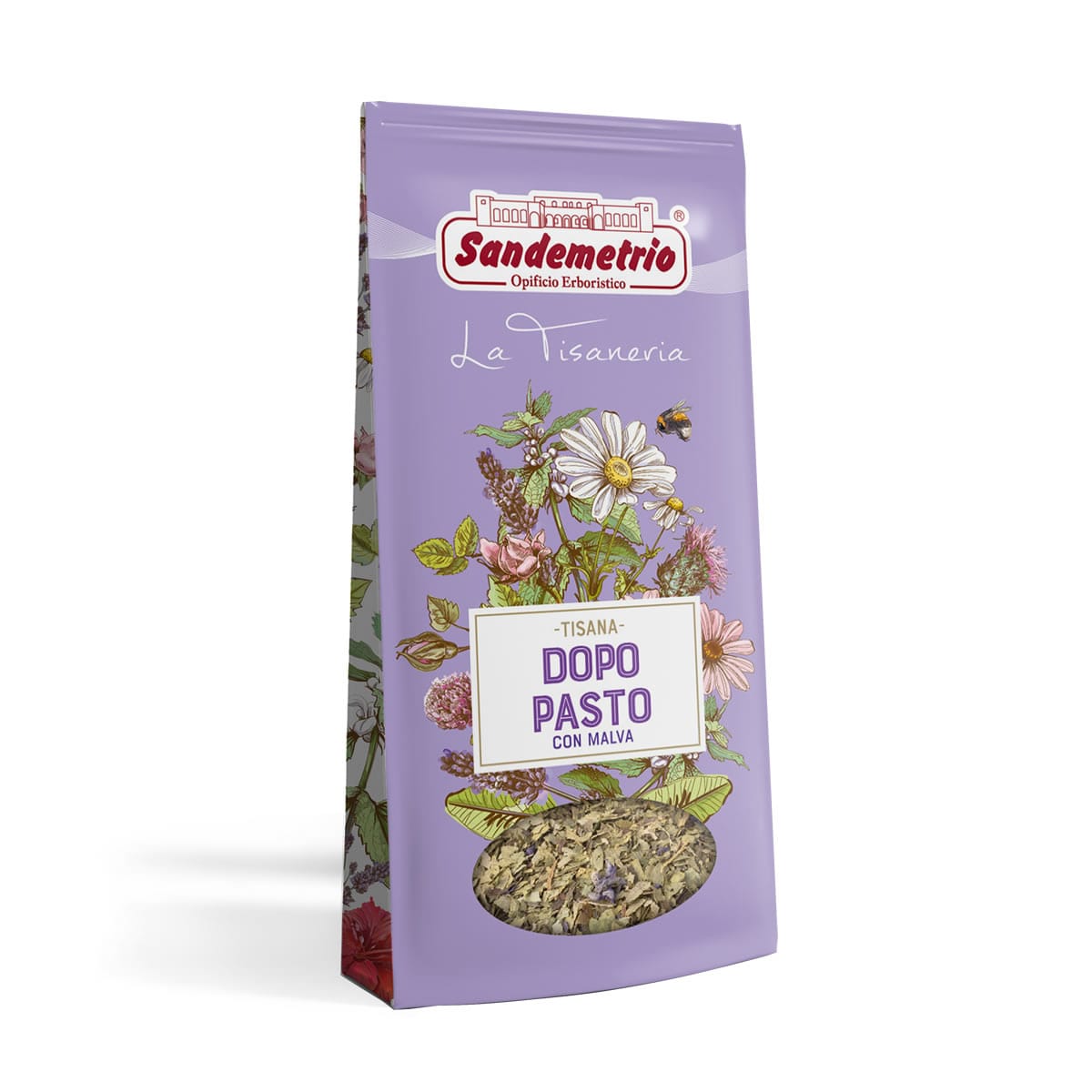 Tisana DOPO PASTO con Malva - Integratore Alimentare Tè e Tisane Sfuse Sandemetrio